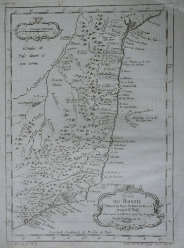 Brazylia-Bellin,d`Anville 1753.